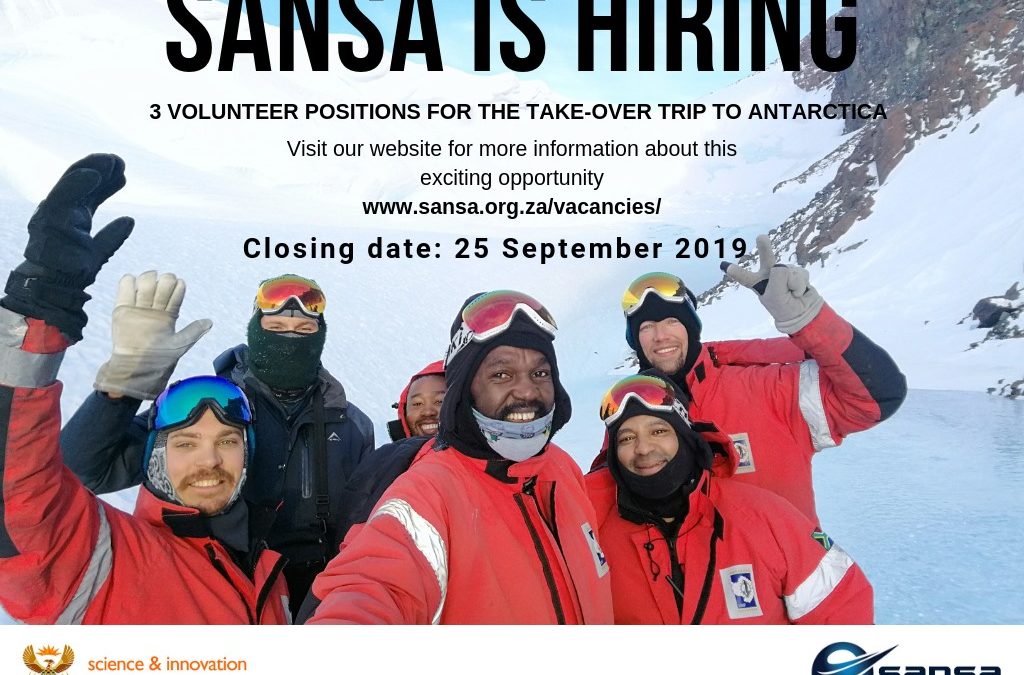 Antarctica – SANSA Volunteer Positions – Applications open