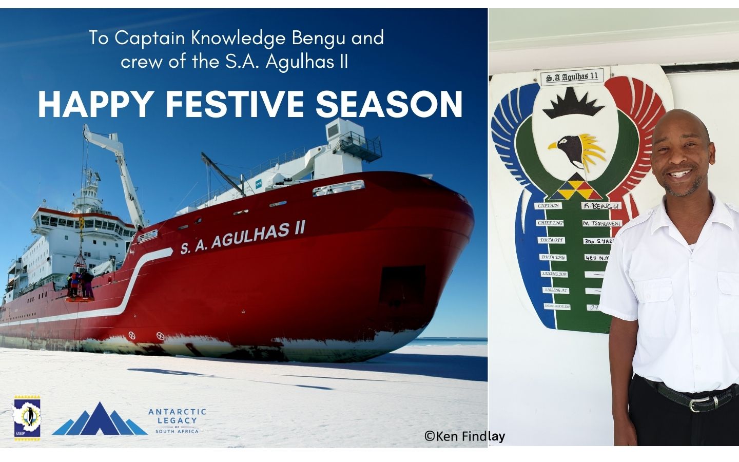 Happy Festive Season to all onboard the S.A. Agulhas II