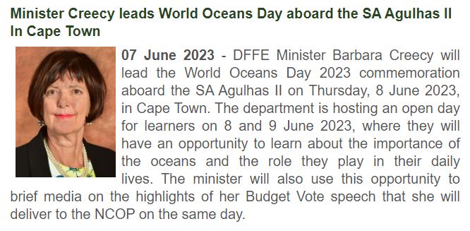 World Oceans Day_SA Agulhas II 