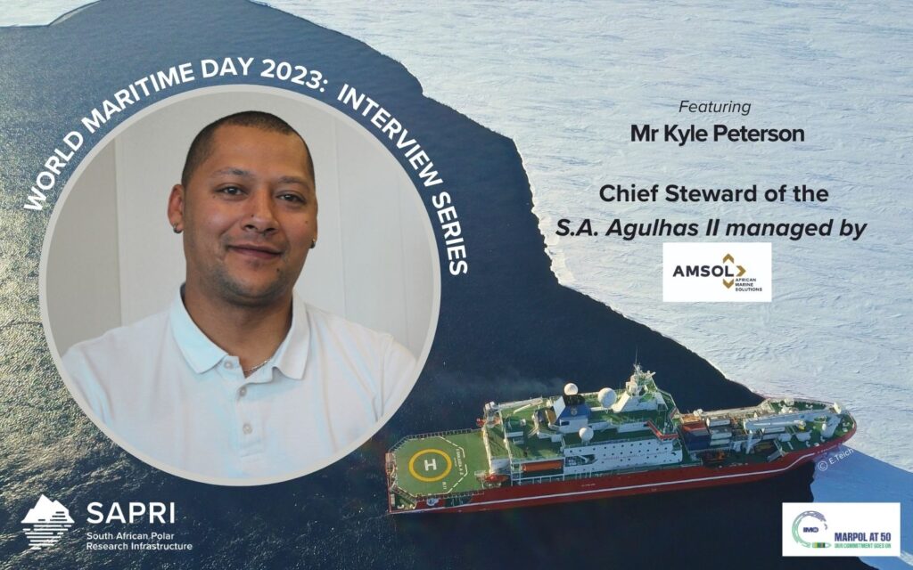 World Maritime Day 2023_SA Agulhas II Chief Steward_Kyle Peterson